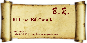 Bilicz Róbert névjegykártya